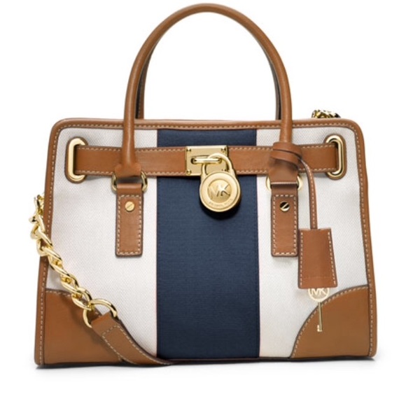 Michael Kors Handbags - Michael Kors | Stripe Hamilton Purse
